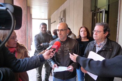 Presentación de la candidatura de Unidad Popular Albacete en la Junta Electoral