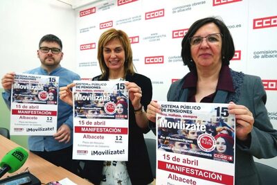 Izquierda Unida y CCOO llaman a movilizarse el día 15 para exigir pensiones dignas