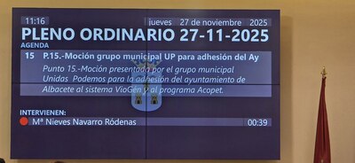 Aprobada la moción de Unidas Podemos sobre VioGen y acoPet: un paso más en la lucha contra la violencia de género