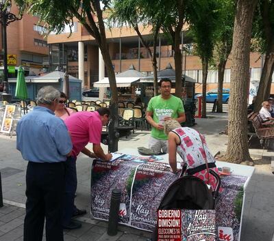 IU Albacete exige en las calles la dimisión del gobierno