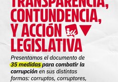 Contra la corrupción: transparencia, contundencia y acción legislativa para la regeneración democrática
