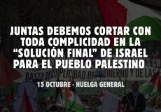 IUCLM Apoya la huelga del 15/10/2025 en reconocimiento del Pueblo Palestino.