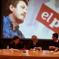 Acto público de IU Albacete con Daniel Martinez, Tasio Oliver y Gaspar LLamazares. Presenta: Victoria Delicado