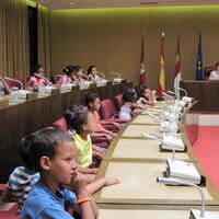 Recepción de niños saharáuis en el Ayuntamiento de Albacete