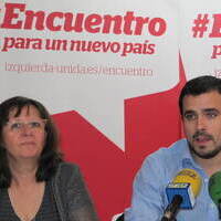 Rueda de prensa de Alberto Garzón, Diputado de IU en el Congreso, en su visita a Albacete