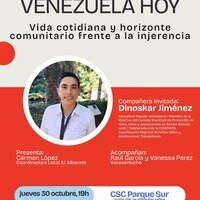 Charla “Venezuela hoy: Vida cotidiana y horizonte comunitario frente a la injerencia”