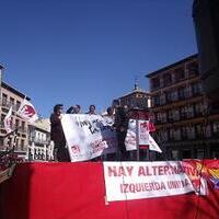 Manifestación en Toledo contra los recortes sociales, la reforma laboral y el "tijeretazo" a las pensiones. 27-2-2011