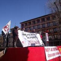 Manifestación en Toledo contra los recortes sociales, la reforma laboral y el "tijeretazo" a las pensiones. 27-2-2011