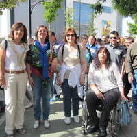 Victoria Delicado, concejala del Grupo Municipal de IU en la VII Marcha por la Igualdad