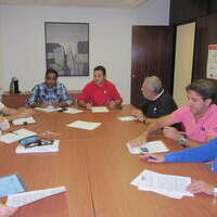 Reunión de IU con representantes sindicales de la Diputación de Albacete para valoración de distintos temas