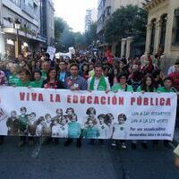IU participa en la manifestación convocada por la Huelga en defensa de la Educación Pública del 24O