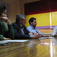 Reunión de IU y CCOO con representantes sindicales de Geacam